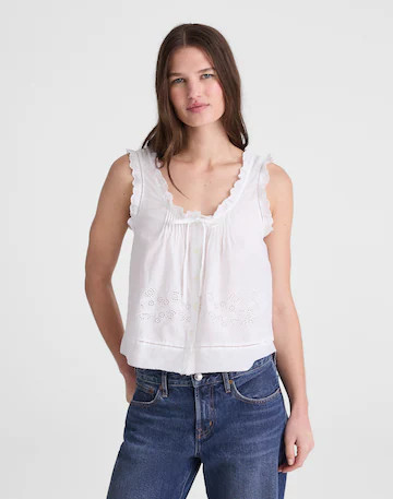 The Embroidered Leah Top | Madewell