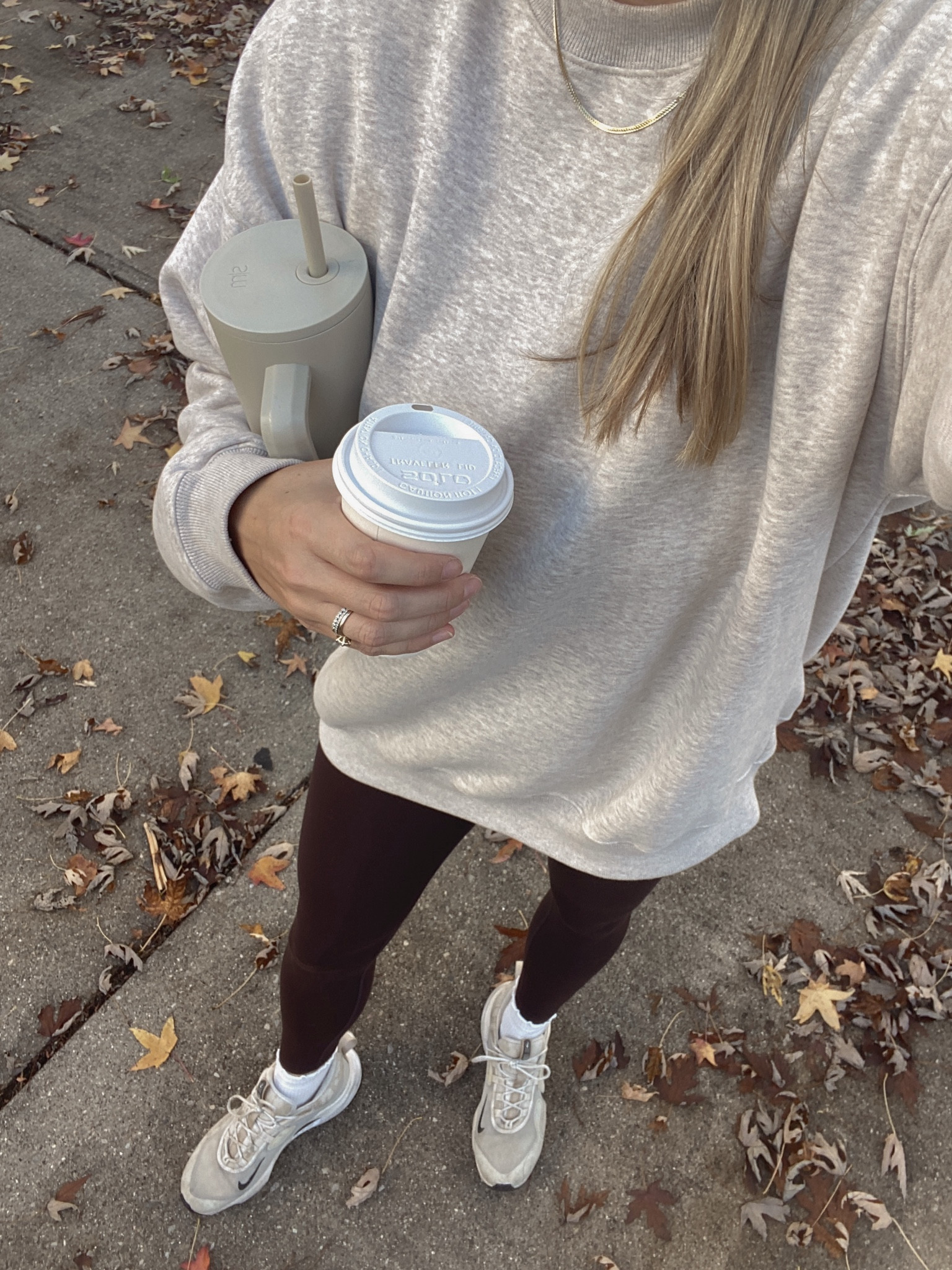 Cozy stay at home mom outfit of the day. Can’t stop wearing this crewneck sweatshirt 🍂🐻🤎

#LTKSeasonal #LTKStyleTip #LTKFindsUnder50