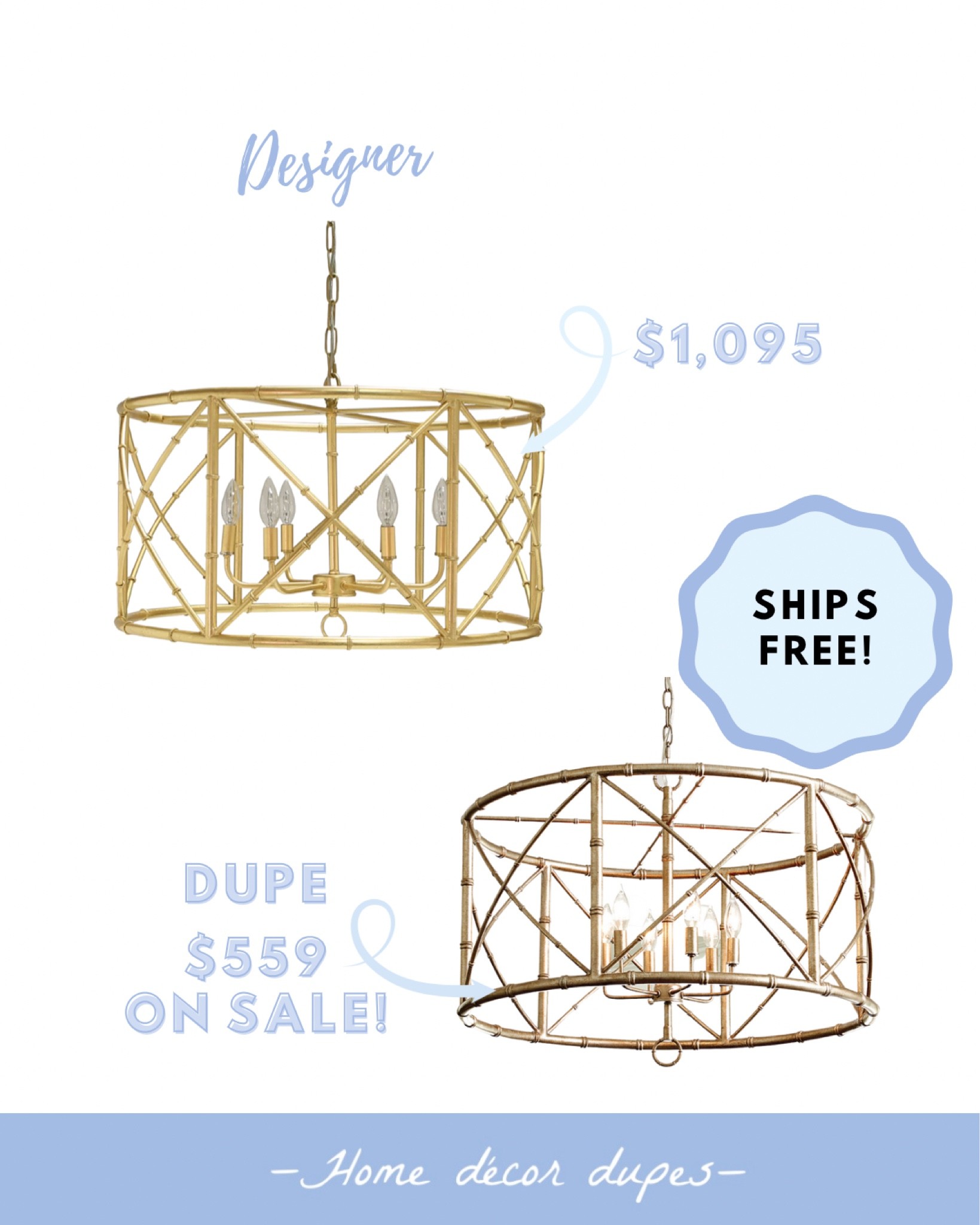 This bamboo chandelier DUPE is normally a great savings compared to the designer version! But now you can snag this highly rated and best selling DUPE on sale with FREE SHIPPING 🙌🏻 also comes in white!

Worlds Away Zia Chandelier $1,095
Dupe bamboo chandelier on sale for $559 with free shipping!

#LTKhome #LTKHoliday #LTKsalealert