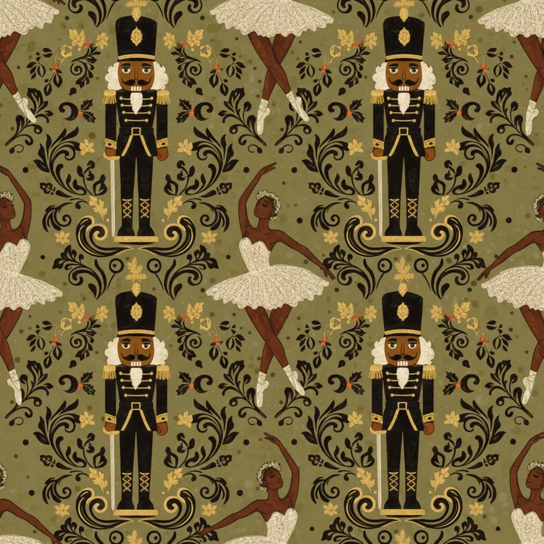 Nutcracker Ballerina Wrapping Paper, Vintage Floral Gift Wrap - Etsy Canada | Etsy (US)
