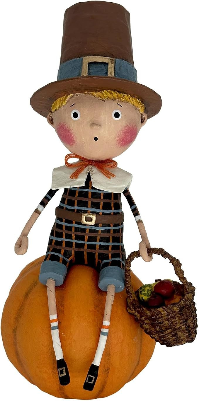 ESC and Company Lori Mitchell Harvest Fall Thankful Thad with Basket of Treats Figurine, 7 Inches... | Amazon (US)