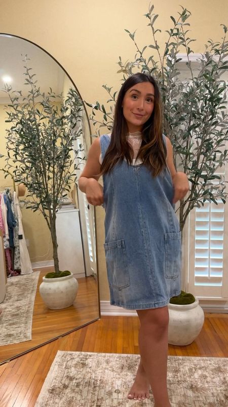 Cutie denim dress perfect for a mom on the go and a great length! Wearing a size small but I could definitely do an XS!  

Amazon outfit, Amazon dress, mom outfit 

#LTKFindsUnder100 #LTKFindsUnder50 #LTKStyleTip