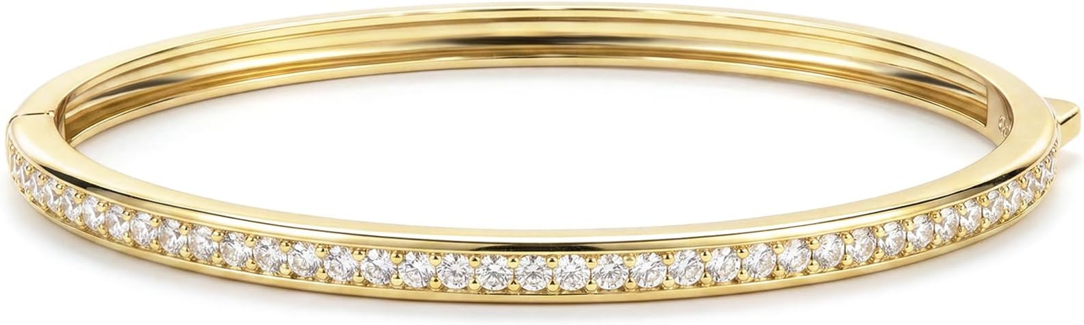 Gold Bracelets For Women, 14k Gold Filled Bangle Bracelets | Chunky Hinged Bangle Bracelets,Bangl... | Amazon (US)