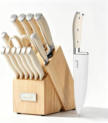 KUISINE Chef Knife Set, High Carbon Stainless Steel Ultra Sharp Blade Ergonomic Handle, Kitchen K... | Amazon (US)