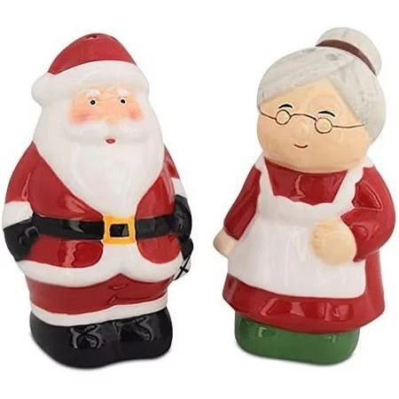 Christmas Salt and Pepper Shakers Santa & Mrs Claus Holiday Ceramic Set Holiday Decor Barclay’s Buys | Walmart (US)