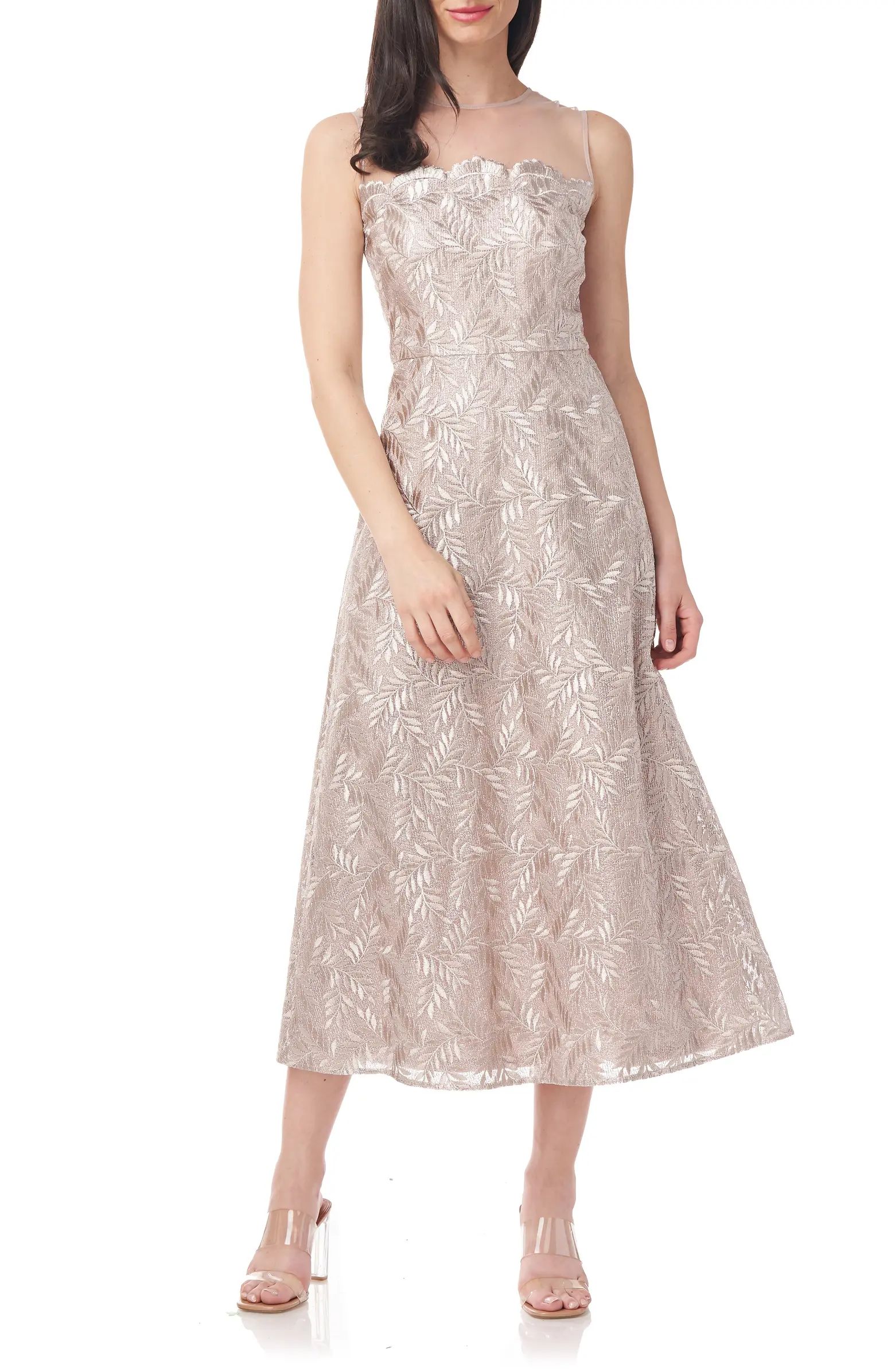 Rosie Embroidered Midi Cocktail Dress | Nordstrom