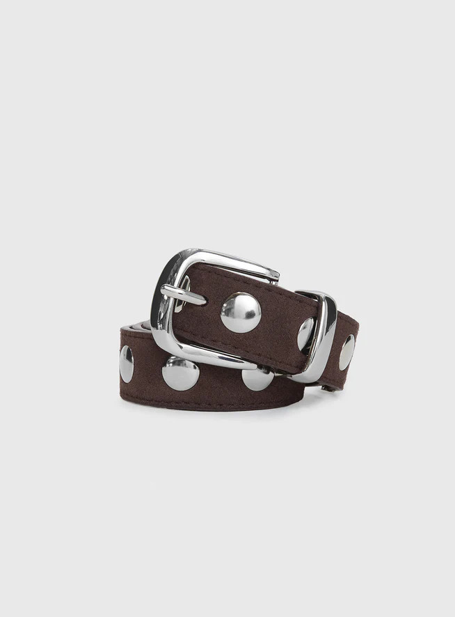 Nikoli Stud Belt Brown | Princess Polly US