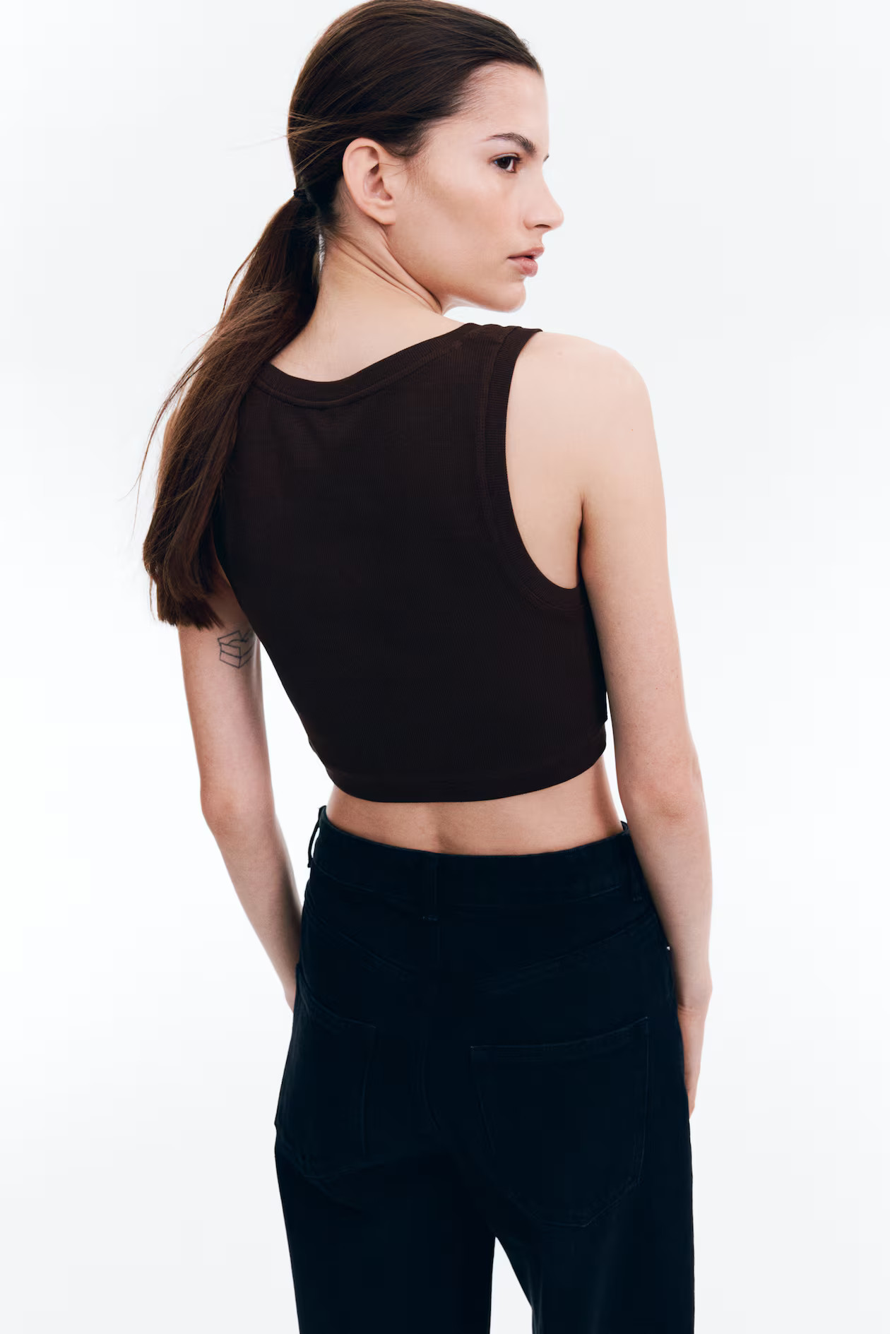 Cropped Ribbed Tank Top | H&M (US + CA)