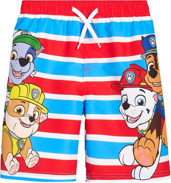 Nickelodeon Paw Patrol Boys’ Swim Trunks – Chase, Marshall, Rubble - Kids UPF 50+ Bathing Sui... | Amazon (US)