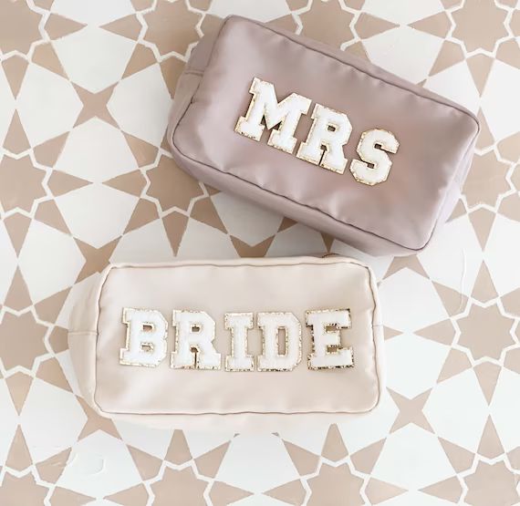 Bride Gift Bag Mrs Gifts Bridal Shower Gift for Bride Travel Bag Honeymoon Gift Nylon Pouch Cosme... | Etsy (US)