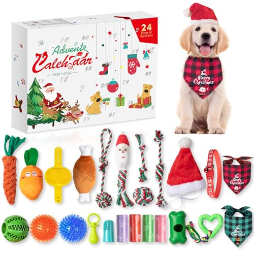 Advent Calendar 2025, Dog Advent Calendar 2025, 24 Days Dog Toy Christmas Countdown Calendar with... | Amazon (US)