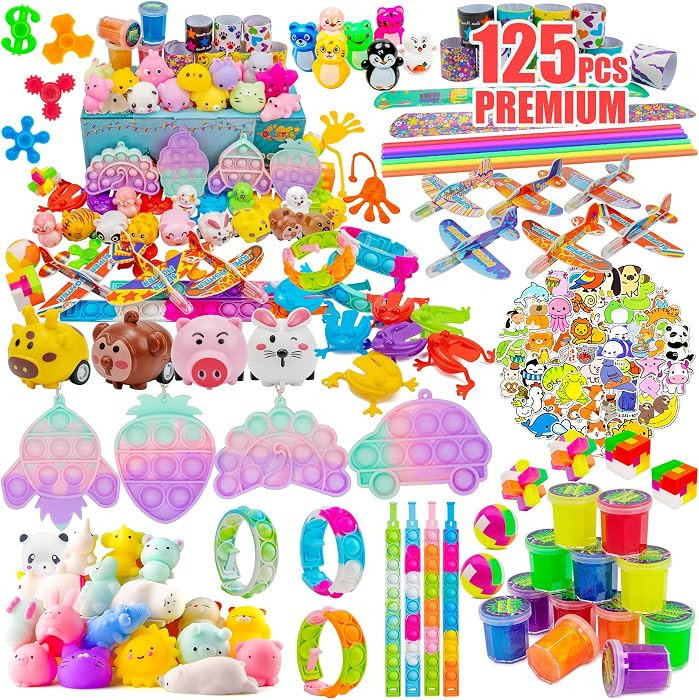 DQstar Party Favors Toy for Kids 4-8-12, Treasure Box Prizes for Classroom, Goodie Bags Stuffers,... | Amazon (US)
