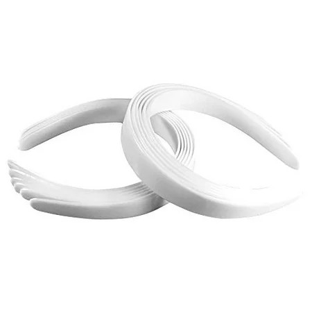 12ct White Headbands for Women White Head bands for Teen Girls-HipGirl DIY Bulk Plain Craft Plastic  | Walmart (US)