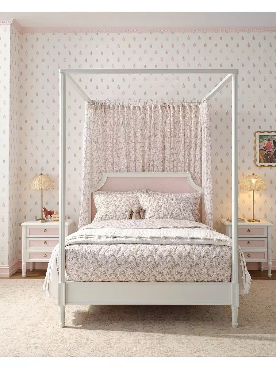 Girls room, pink bed, little girls room, pink bedroom, Serena and Lily, grandmillenial, southern style, white bed, kids room, girls nursery, pink crib

#LTKKids #LTKHome #LTKBaby