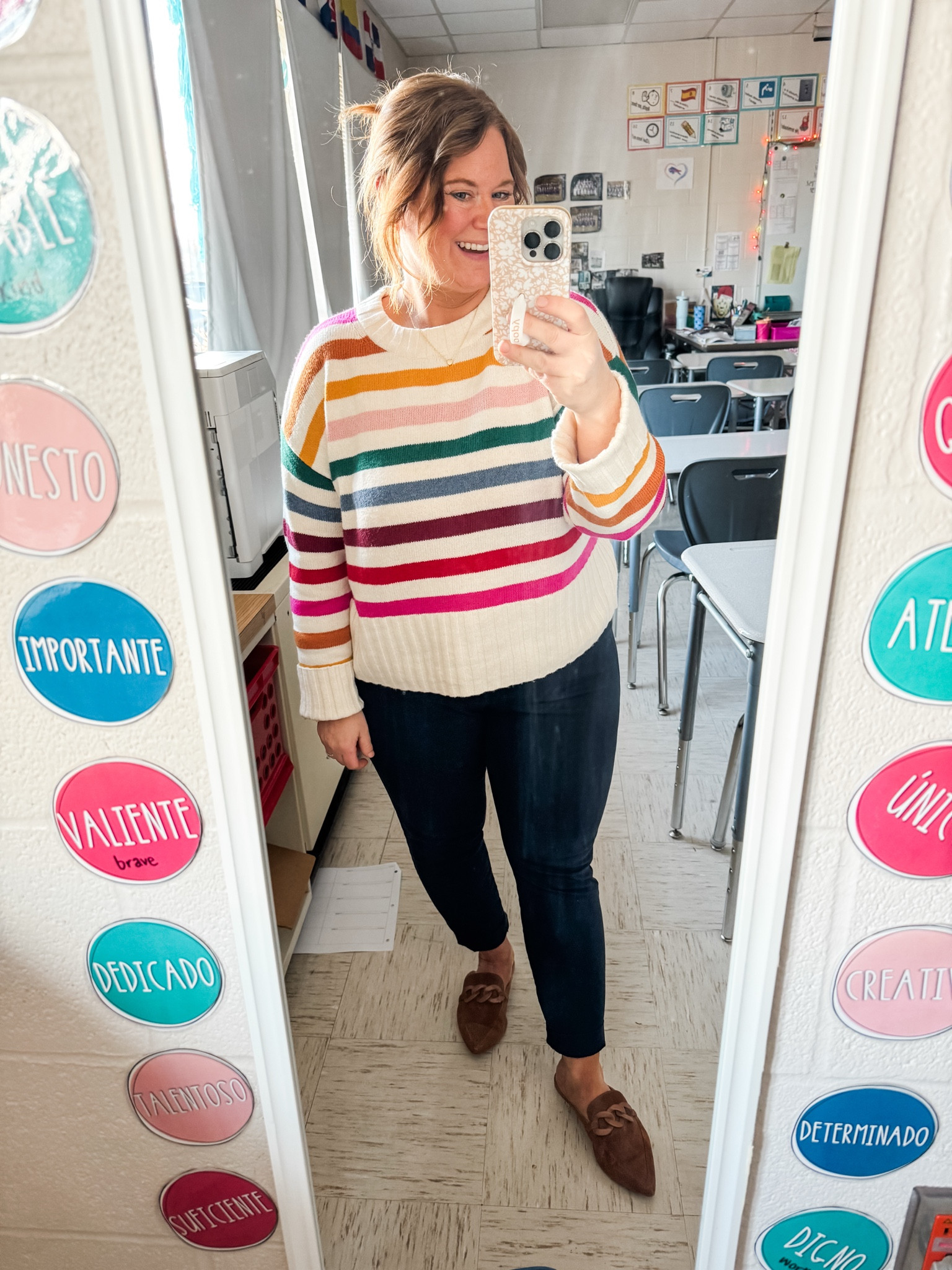 Rainbow sweater
Teacher outfit 

#LTKMidsize #LTKFindsUnder50 #LTKWorkwear