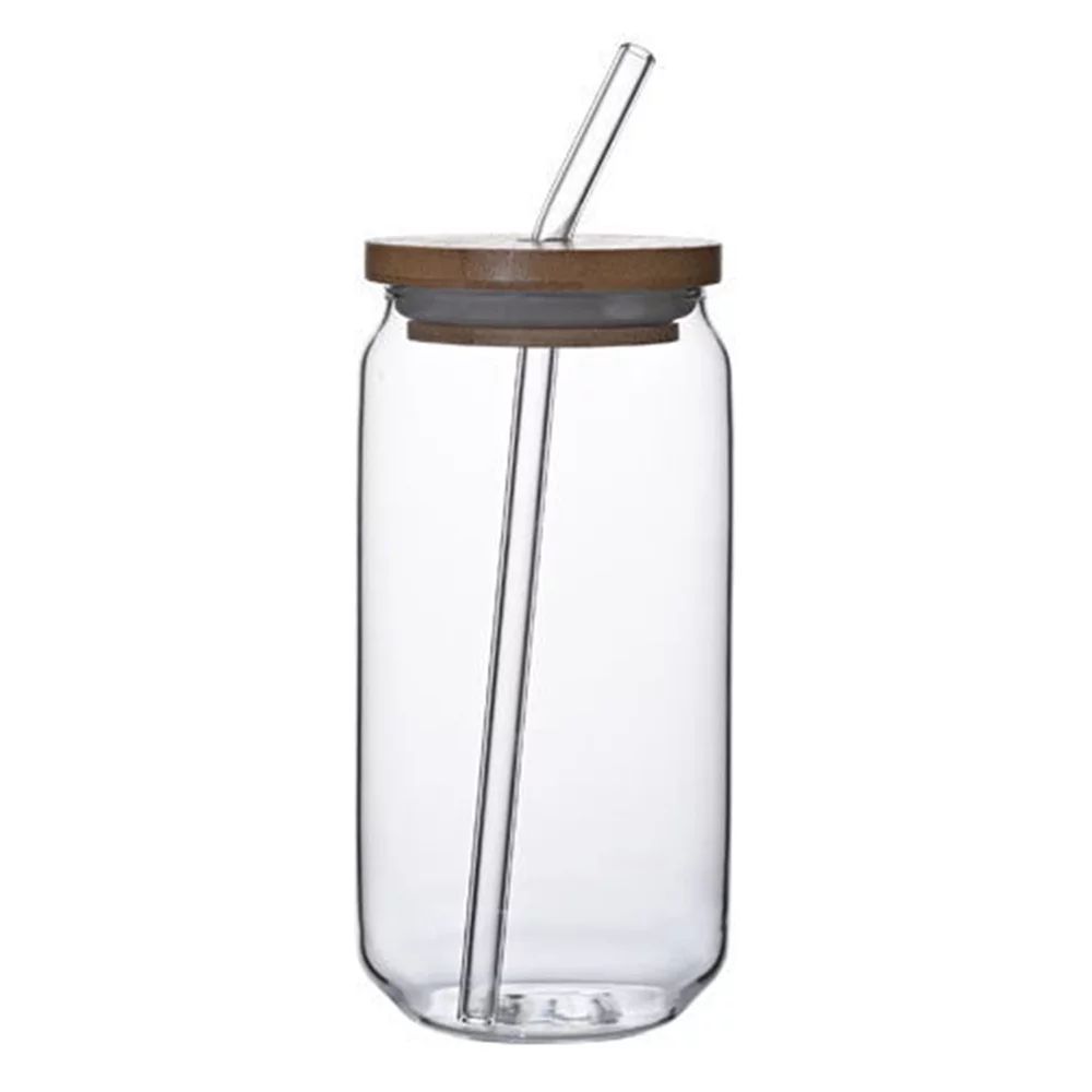 Reusable Boba Cup Bubble Tea Cup , 550ml/19oz Wide Mason Jar with Bamboo Lid and Stainless Straw ... | Walmart (US)