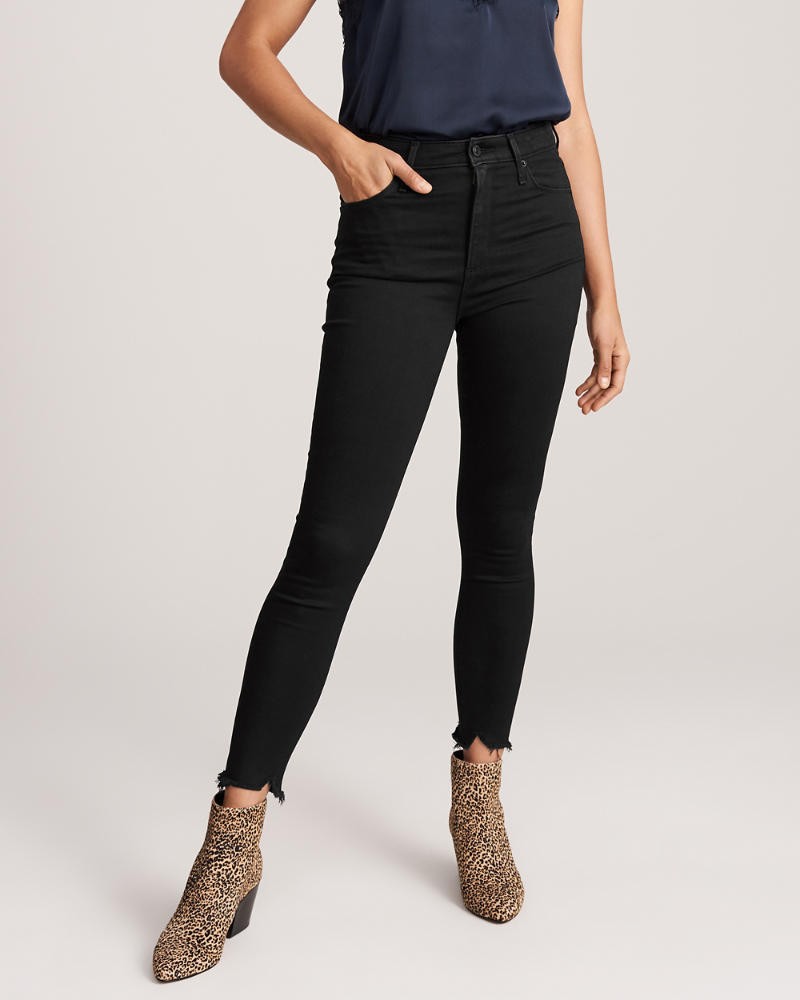 High Rise Super Skinny Ankle Jeans | Abercrombie & Fitch US & UK