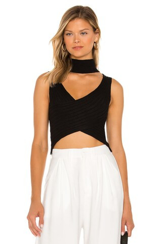 superdown Alora Wrap Top in Black from Revolve.com | Revolve Clothing (Global)