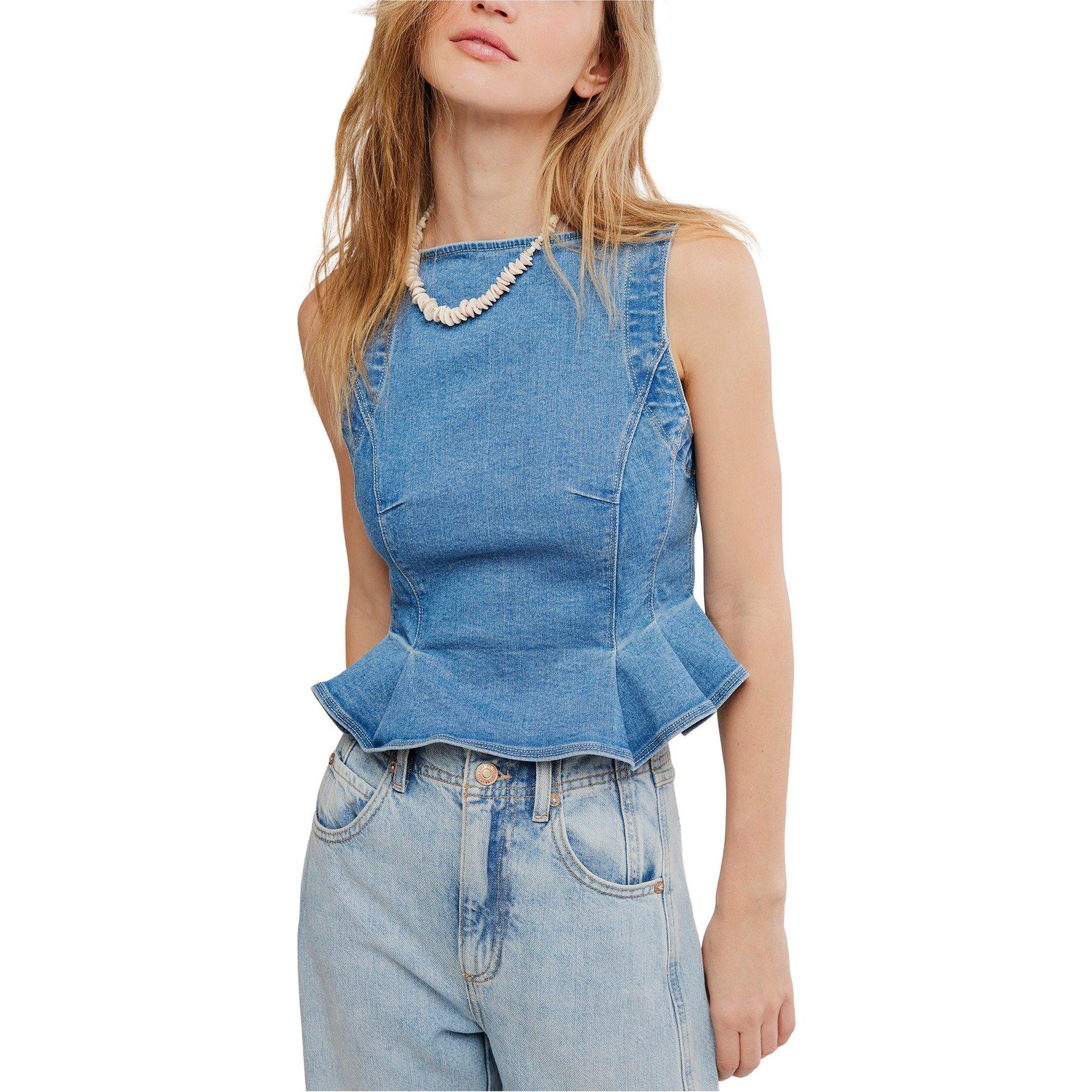 Women's Free People Sunfaded Denim Tank Top | Scheels Sports