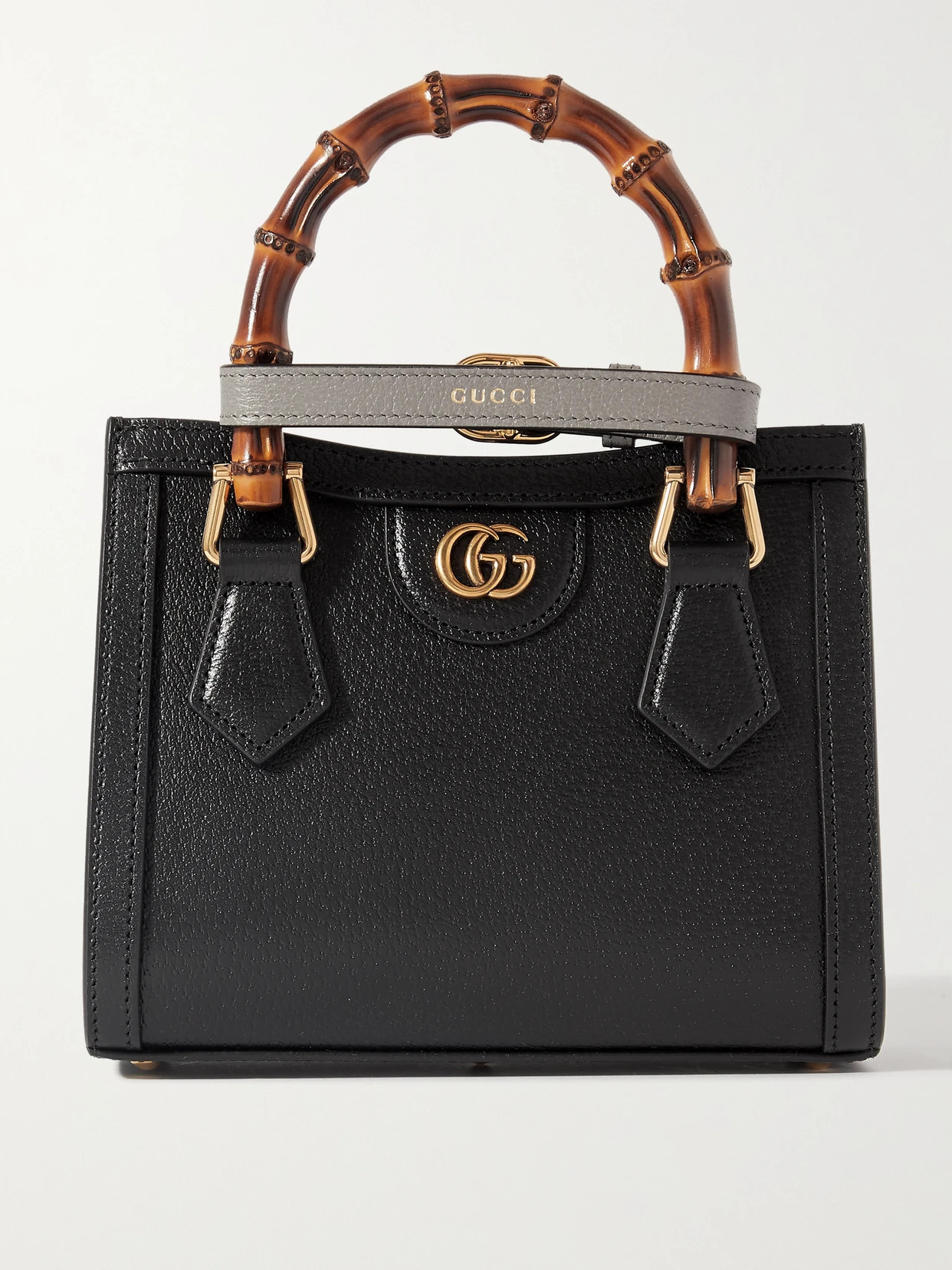 Gucci - Diana Mini Textured-leather Tote - Black | NET-A-PORTER (US)