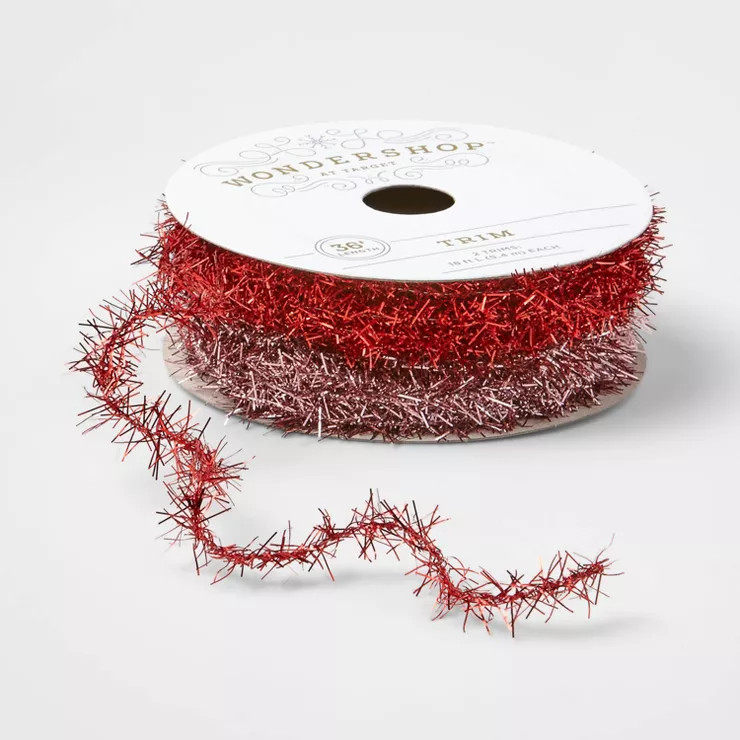 2ct Tinsel Fabric Ribbon Plum 36' - Wondershop™ | Target