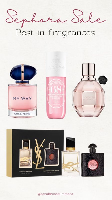 Sephora sale opens to anyone with an account today! Use code: TIMETOSAVE at checkout to apply your discount. Here are a few of my favorite fragrances at a variety of price points. YSL set, Victor & Rolf Flower Bomb, Giorgio Armani My Way, Sol De Janeiro, and YSL for him 

#LTKbeauty #LTKGiftGuide #LTKsalealert