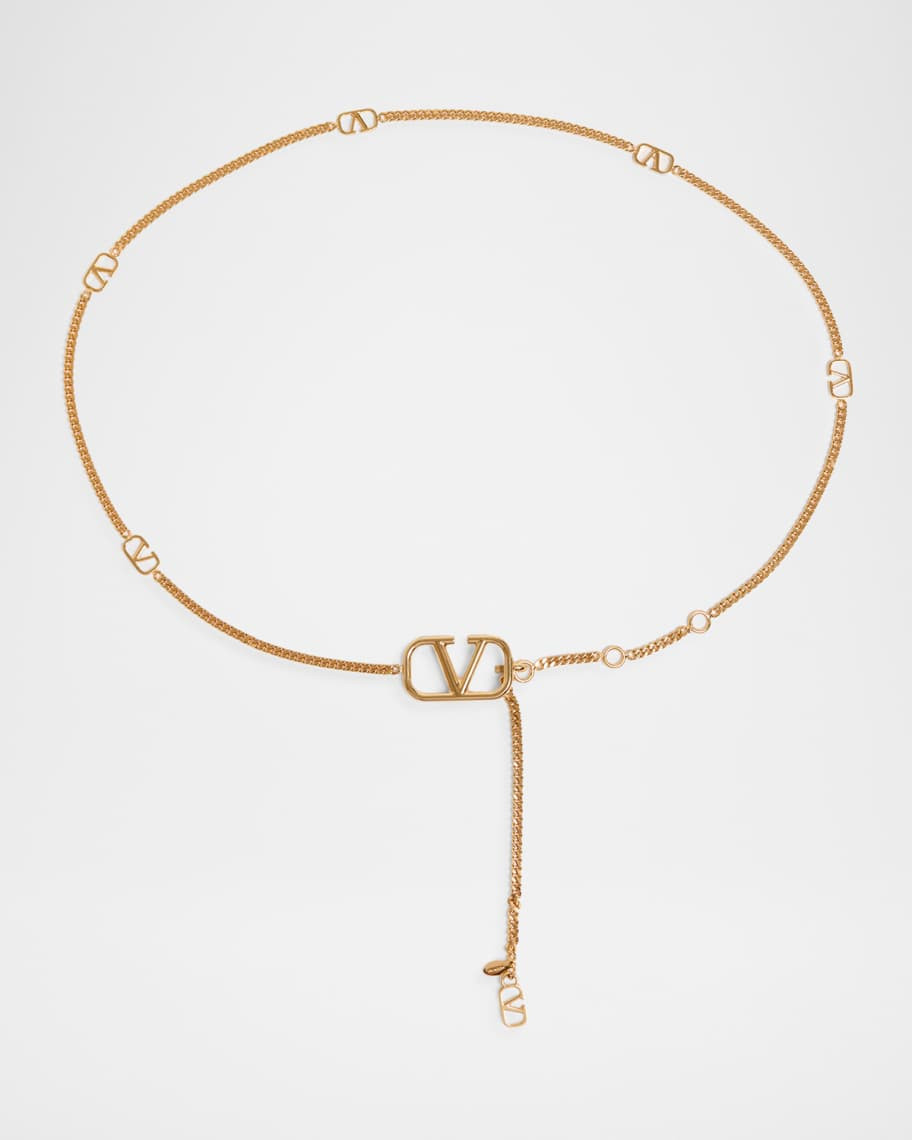 Valentino Garavani VLogo Signature Chain Belt | Neiman Marcus