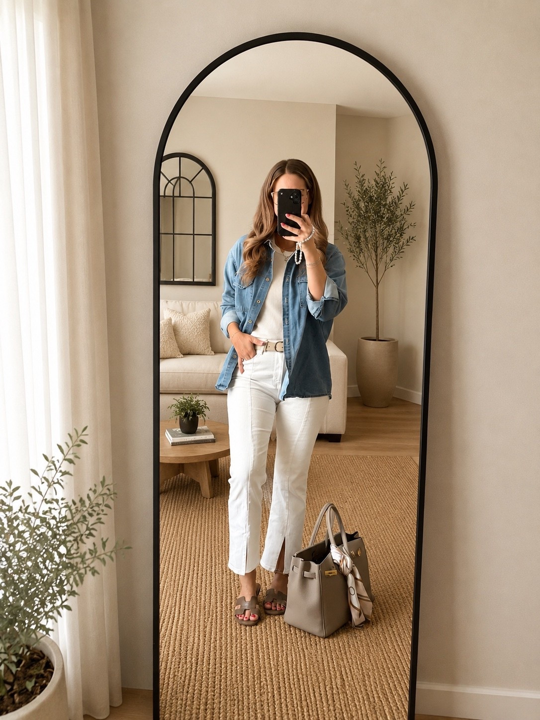 Thrown Together, Somehow Put Together 🤍👖

You know those outfits you throw on without overthinking…and somehow they just work? This is one of them. 😂

White denim + a simple tank + oversized denim shirt = easy, casual and still pulled together. Added neutral slides, a belt and my favorite designer-inspired bag to give it that little everyday elevated touch. 🤎

Perfect for errands, lunch, shopping or one of those “I need to be dressed in 5 minutes” days.

✨ Designer-inspired bag + slides are from the yellow app — message me for those links!
🛍️ Everything else linked on LTK!

#LTKStyle #EverydayElevated

#LTKootd #LTKgrwm