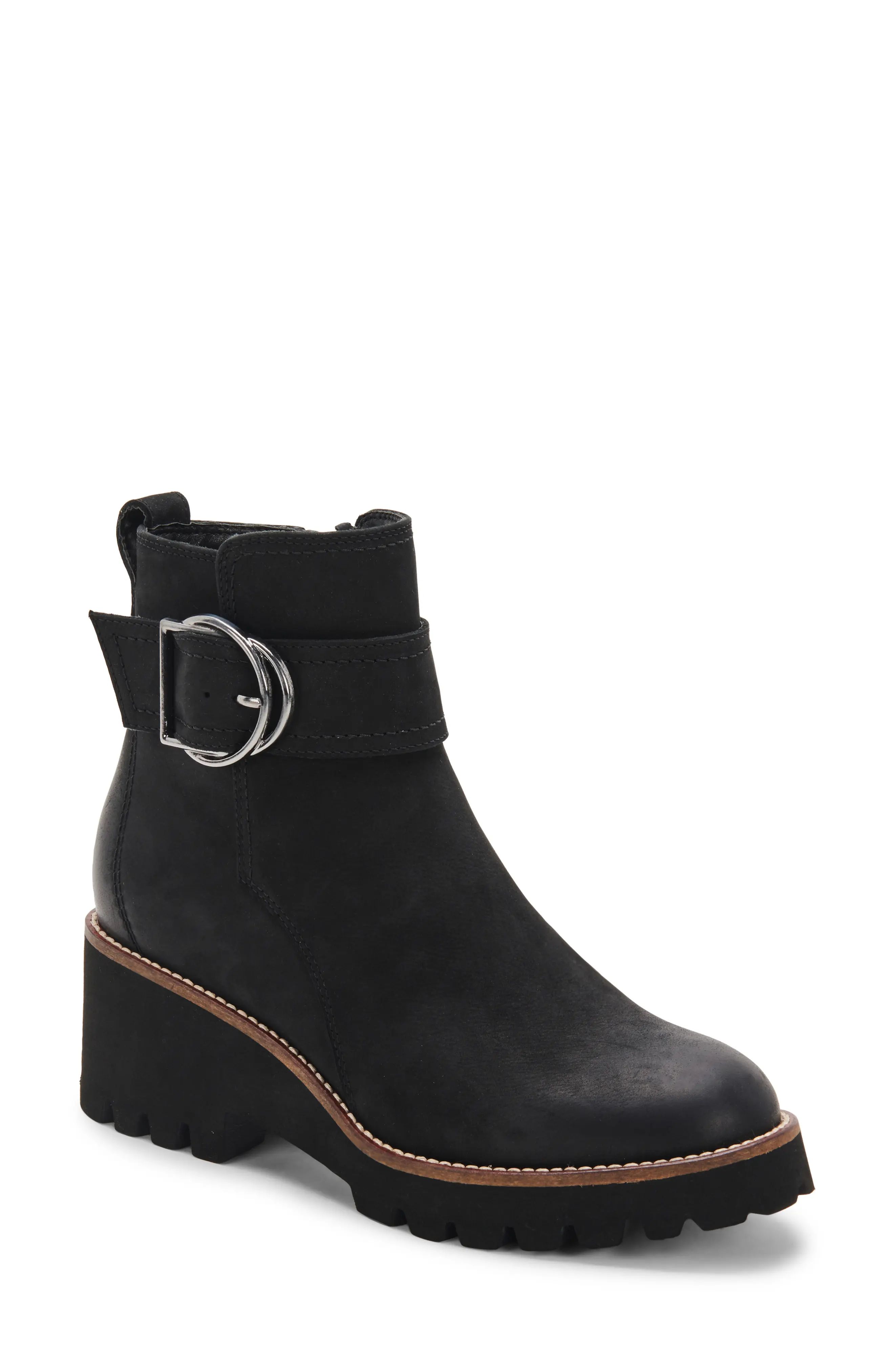 Blondo Dagger Waterproof Boot, Size 8 in Black Nubuck at Nordstrom | Nordstrom