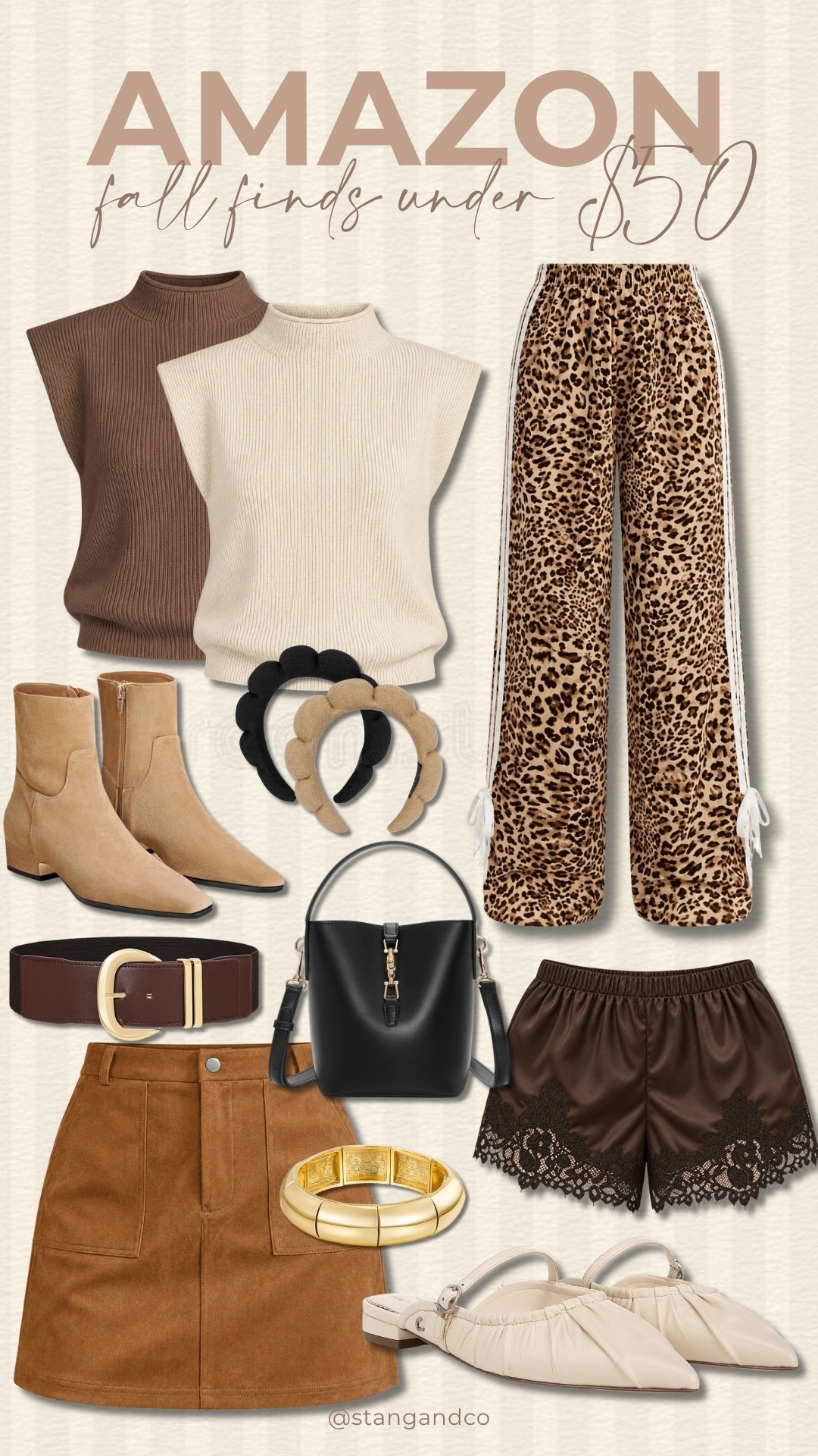 Amazon fall finds under $50 that are easy to mix into your wardrobe. Cozy layers, neutral basics and fun statement pieces that make putting together fall outfits simple.

Amazon fall finds, Amazon fashion, fall outfits, affordable fashion, Amazon under $50, fall wardrobe, cozy fall style, leopard pants, fall sweaters, everyday outfits, StangandCo

#LTKootd #LTKTall #LTKSeasonal