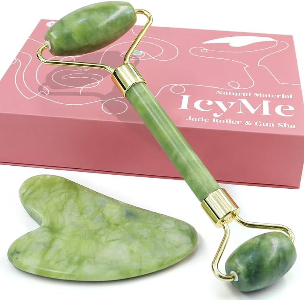 BAIMEI Jade Roller & Gua Sha, Face Roller, Facial Beauty Roller Skin Care Tools, Self Care Gift f... | Amazon (US)