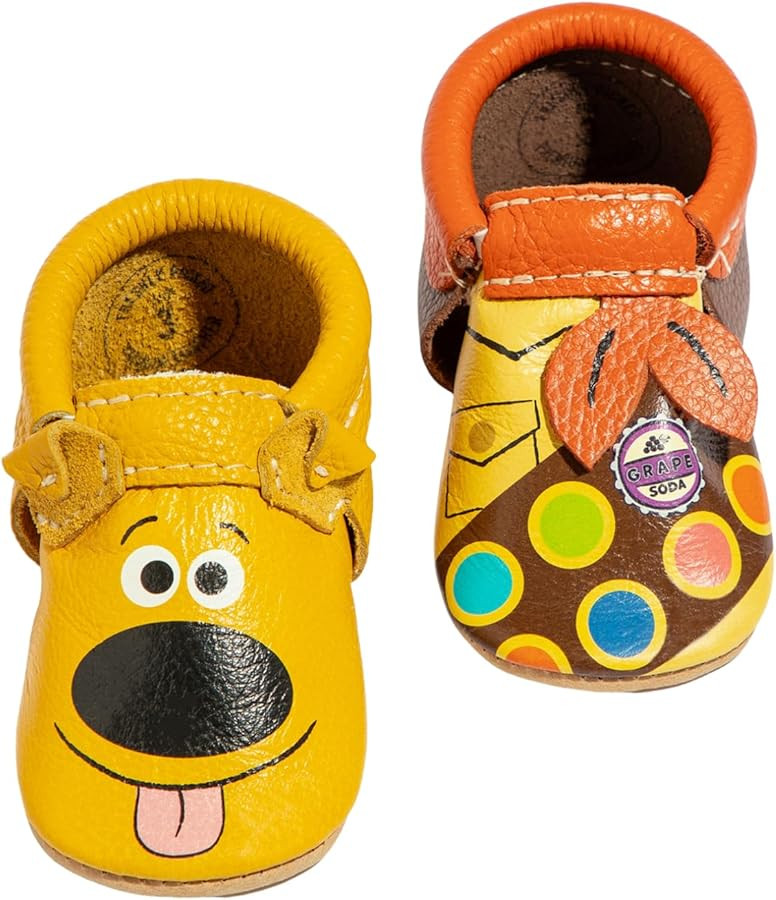 Freshly Picked Disney Russell & Dug City Mocc Infant Baby Crib Shoe - Soft Sole Size 4 | Amazon (US)