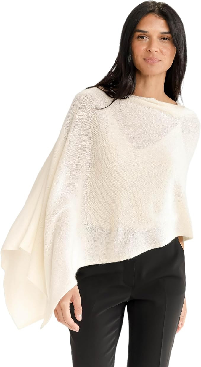CLAUDIA NICHOLE by Alashan 100% Cashmere Luxe Dress Topper Poncho - Lightweight, Soft, Cozy & Ver... | Amazon (US)