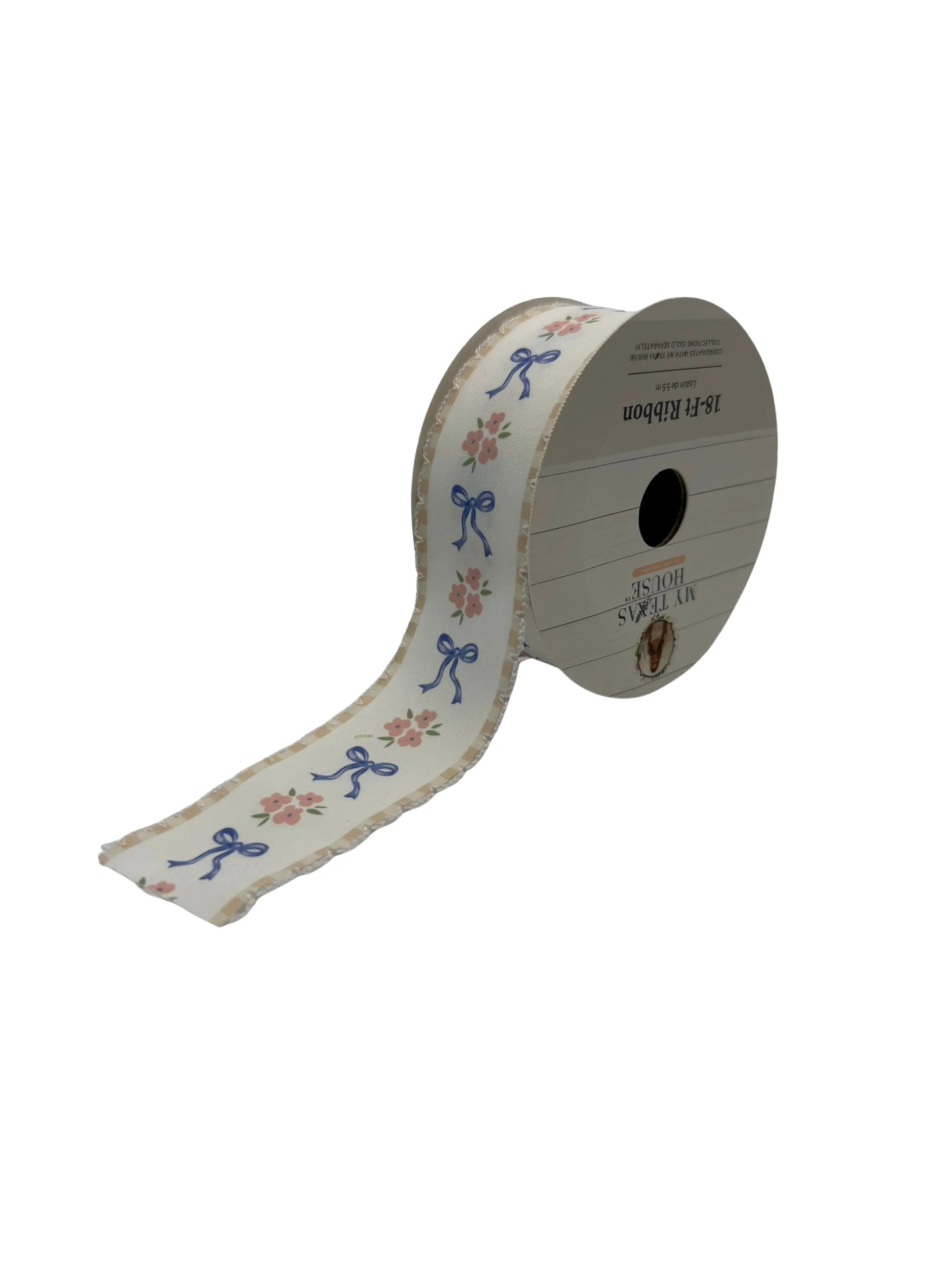 Bow and Flower Easter Ribbon, Pink and Blue, 18', by My Texas House | Walmart (US)