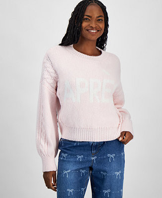 And Now This Women's Cable-Knit-Detail Graphic Sweater, Exclusively at Macy's - Macy's | Macy's