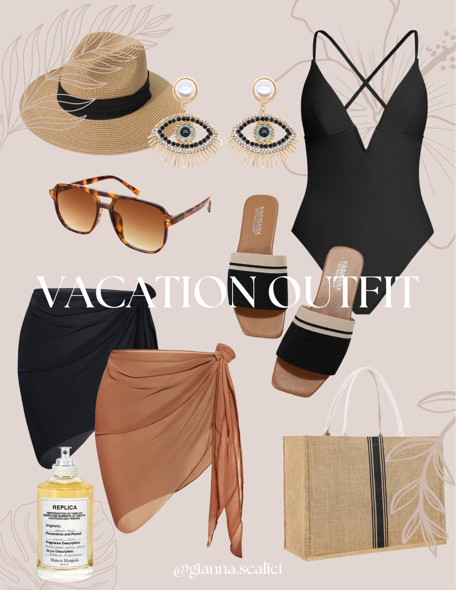 amazon vacation outfit - black bathing suit, cover up, tote bag, black sandals, pool outfit, beach day outfit

#LTKstyletip #LTKfindsunder100 #LTKshoecrush
