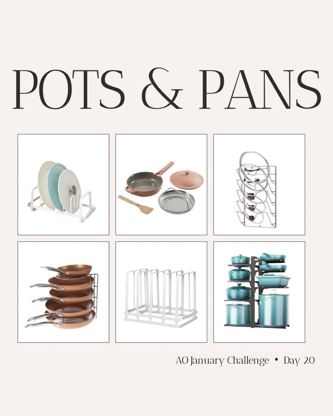 👩🏻‍🍳Pots and Pans! Day 20 of the #aullorganizedchallenge. ⏰ Got 15 minutes? Let’s go!

1. Have a trash can and/or donation box nearby.

2. Go take a little peek at those pots and pans…

3. Questions to ask yourself!

• What gets used?
• What’s broken?
• How many duplicates are you keeping?
• Do you really need 3 skillets? 4 huge pots?
• Keep your favorites and donate the rest.

⭐️Remember! Your kitchen is prime real estate. Use it for what gets USED regularly.

4. Pots and pans you want, but aren’t used regularly can be placed up high on a shelf or cabinet, or even storage. Once or twice a year when you need that giant chili pot to feed the neighborhood, you know where to find it. 😉

⭐️ Post your picture of today’s challenge to your stories and tag @aullorganized and use #aullorganizedchallenge to connect with the community!

#LTKStyleTip #LTKHome #LTKFamily