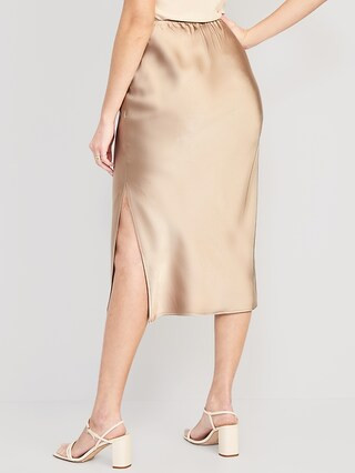 Satin Midi Slip Skirt for Women | Old Navy (US)
