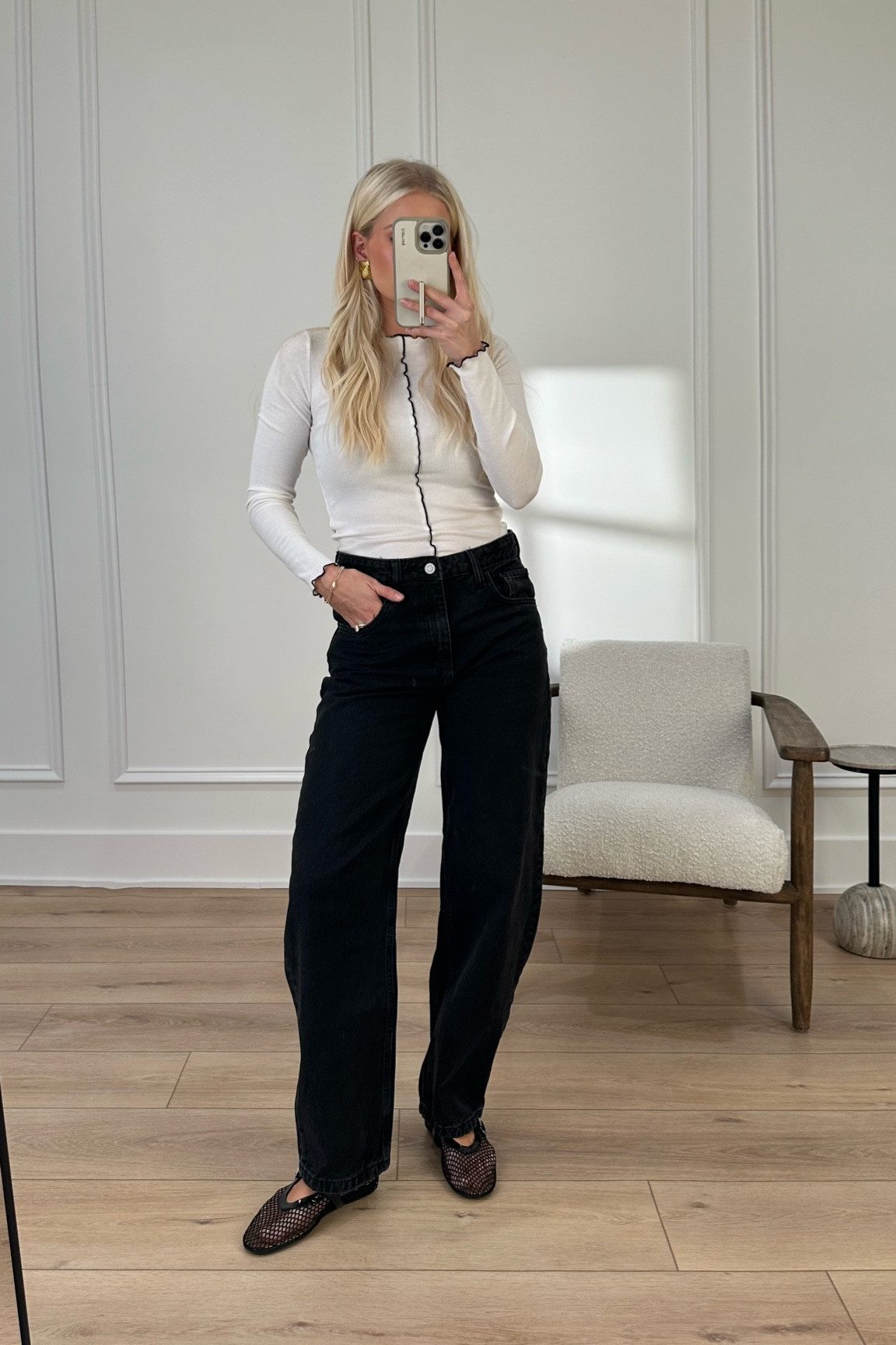 Mango try on! Wearing a s in top, size 4 in jeans, shoes are true to size! Use code: KATHLEEN15 on earrings! #kathleenpost #mango #falloutfits #falltransition 

#LTKSeasonal #LTKStyleTip