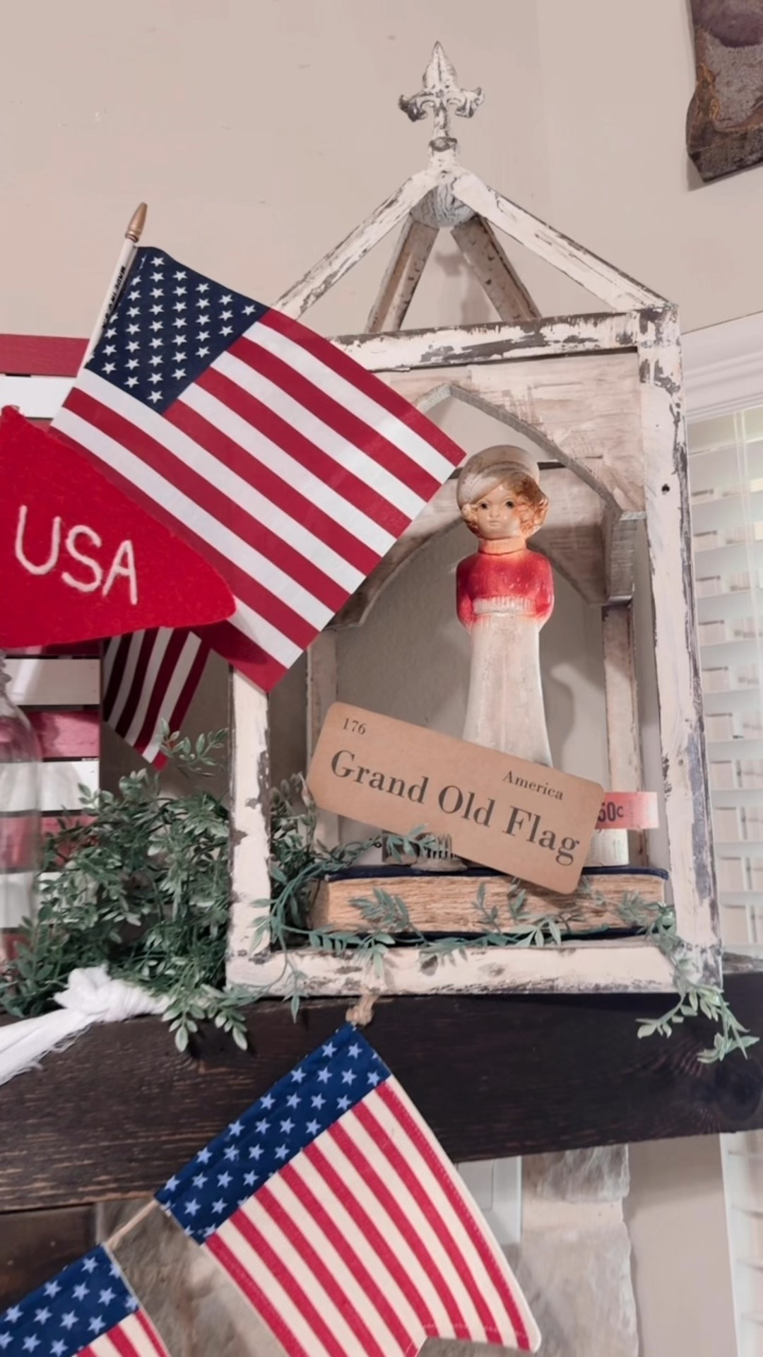 ❤️🤍💙If you are looking for Red White and Blue decor, I have you covered❤️🤍💙#summer #antiquefarmhouse #farmhousedecor #fourthofjuly #redwhiteandbluedecor #summerdecor  #americanadecor 

#LTKSeasonal #LTKFindsUnder50 #LTKFamily