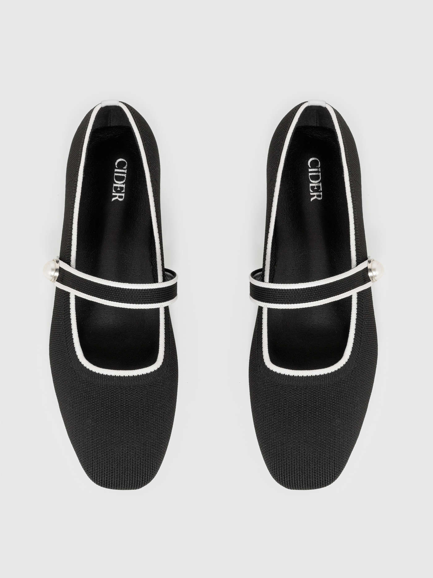 Classic Faux Pearl Mary Jane Ballet Flats | Cider