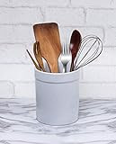 Fox Run Utensil Holder, White Stoneware, 4.75 x 4.75 x 5.5 inches | Amazon (US)