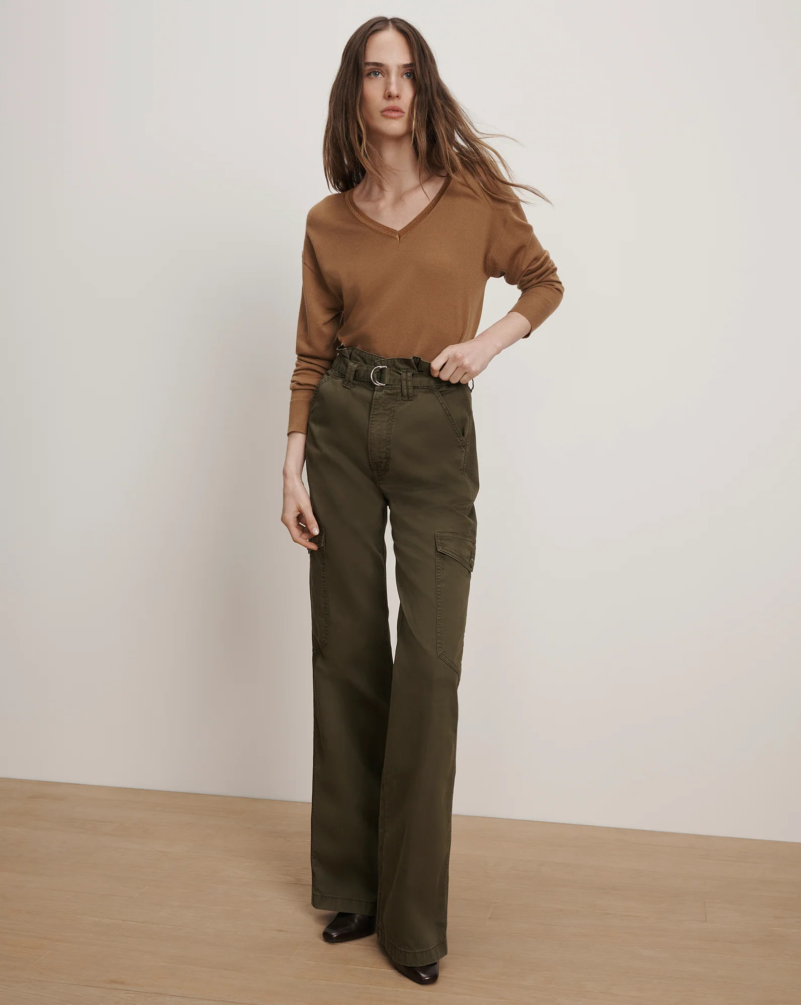 Veronica Beard Damara Wide-Leg Cargo Pant Cypress | Veronica Beard
