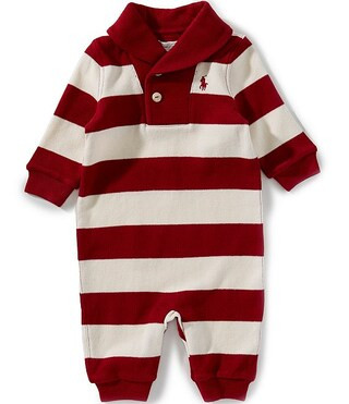 Ralph Lauren Baby Boys Long-Sleeve Striped Estate-Rib Coverall | Dillard's | Dillard's