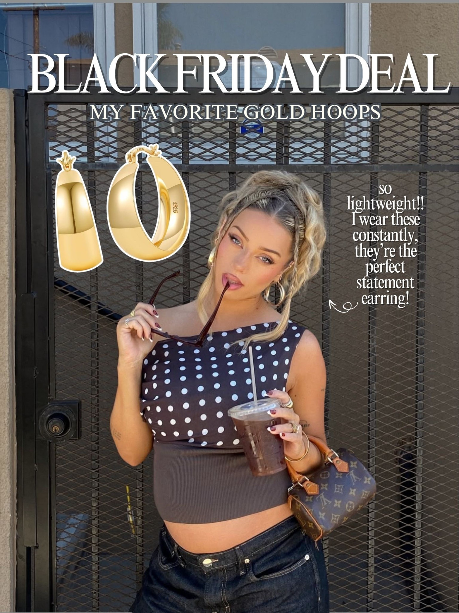 My favorite lightweight gold hoops on sale for Black Friday !

#LTKHoliday #LTKGiftGuide #LTKCyberWeek