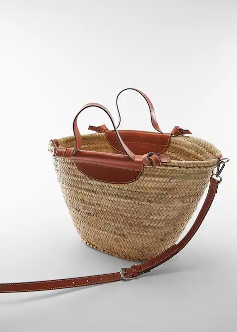 Raffia tote bag | MANGO (US)