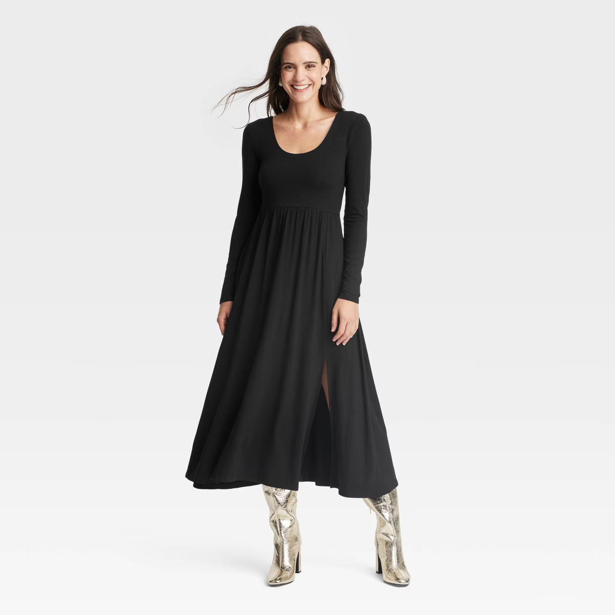 Women's Long Sleeve Knit Ballet Maxi Dress - A New Day™ | Target