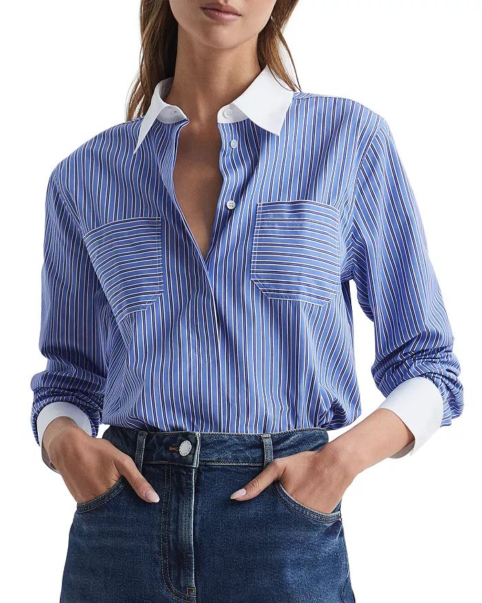 Grace Contrast Collar Shirt | Bloomingdale's (US)