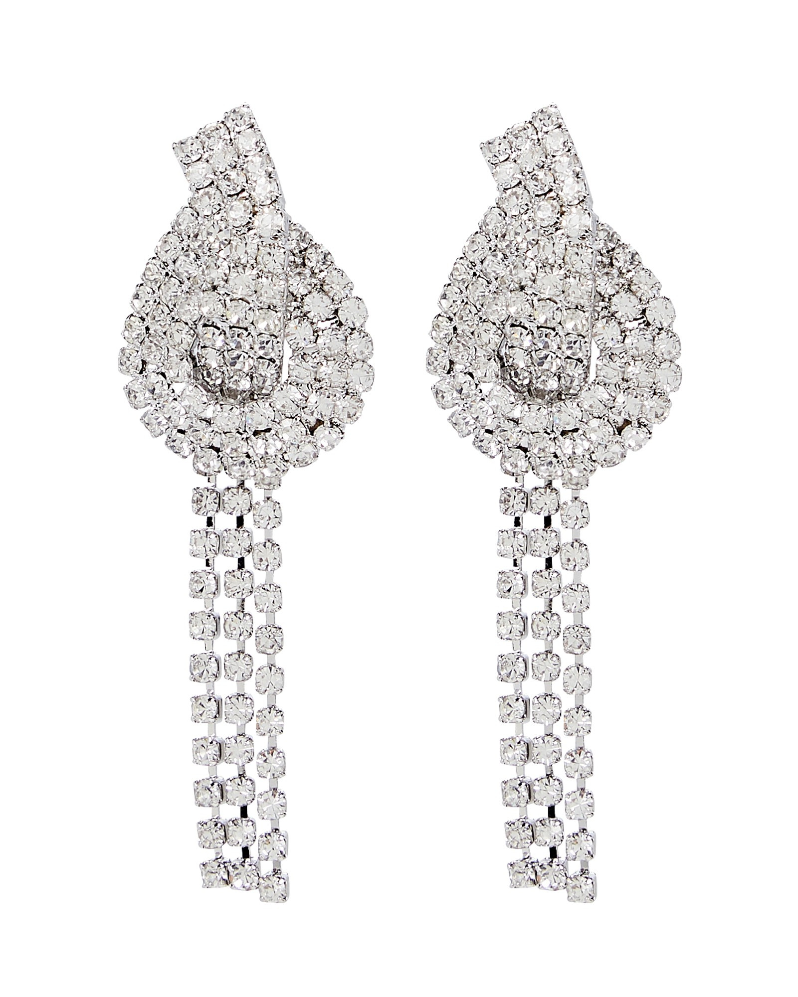 Knotted Crystal Drop Earrings | INTERMIX