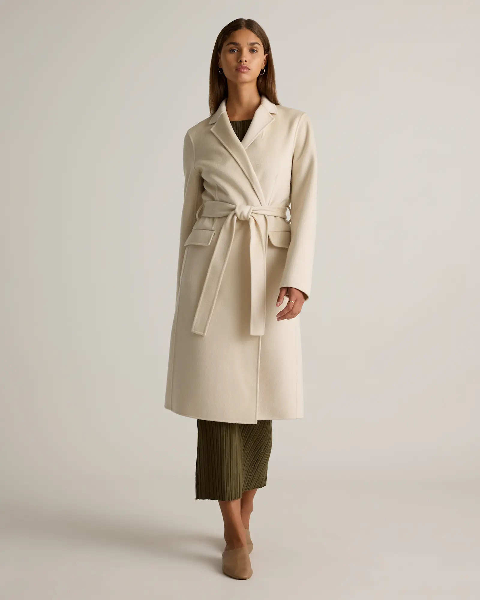 100% Mongolian Cashmere Double Faced Wrap Coat | Quince